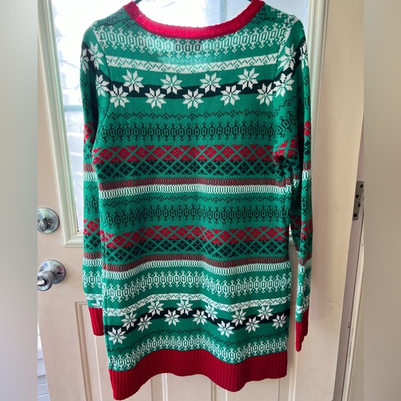 Blizzard Bay ugly Christmas sweater, Jesus and Santa high five. Size L - Picture 4 of 7